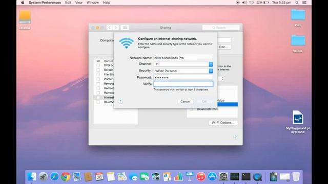 How To Create Wi-Fi Hotspot On Your MacBook(Yosemite)