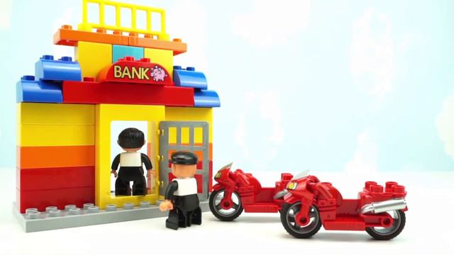 Строительство Блоки игрушки играют с полицейский автомобиль, Экскаватор, мусоровоз Игрушки для дете