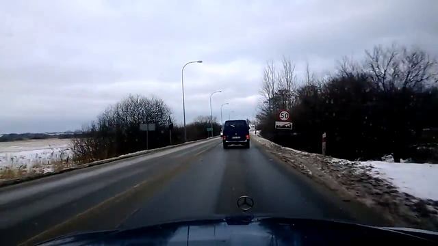 Journey by car from Gdynia to Hel Poland January 2014