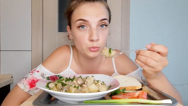 Мукбанг:// САМА НАШЛА, САМА ПРИГОТОВИЛА, САМА СЪЕМ?// Not Asmr/ Eating Show.
