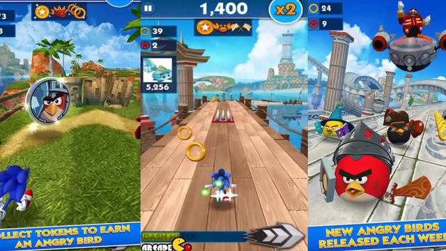 Sonic Dash: Angry Birds Epic Takeover BOSS BATTLE! IOS/ANDROID