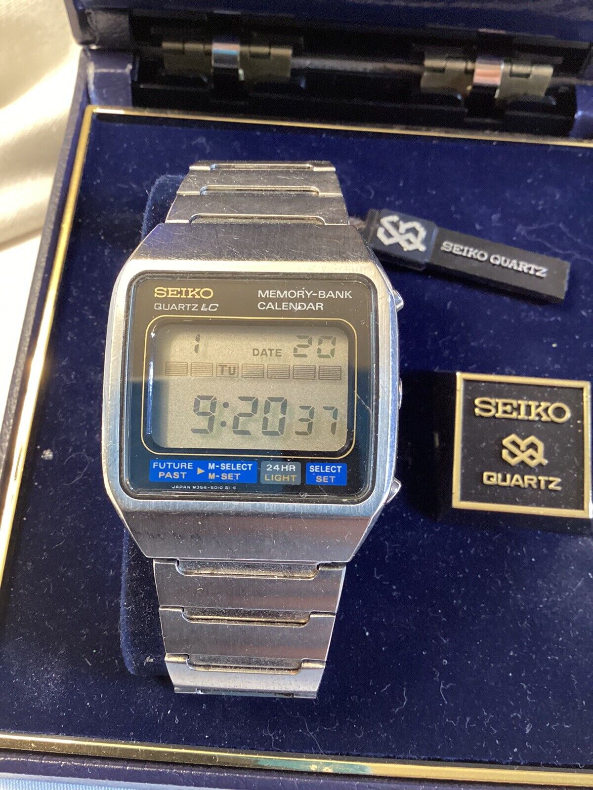 Винтажные мужские часы Seiko M354-5010 с ЖК-дисплеем James Bond Moonraker -Япония-1979-год