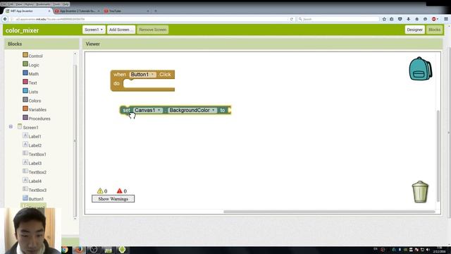 App Inventor 2 Tutorials For Beginners - 08 Color Mixer Using Text Boxes