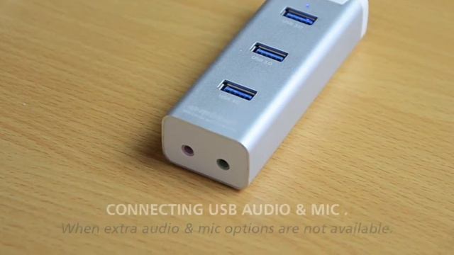 Mbeat Hayman 3-Port USB 3.0 Hub With USB Audio & Microphone