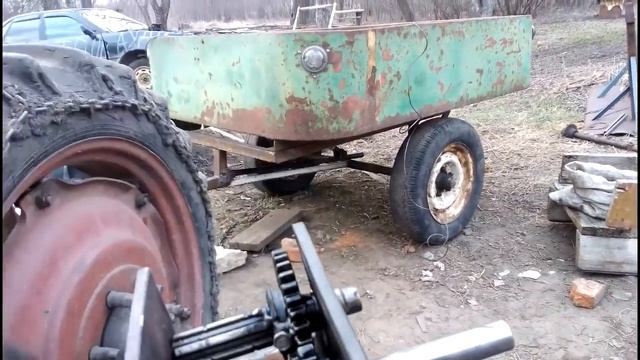 Лебедка самодельная простейшая для поднятия кузова прицепа! 4я часть постройки!!!