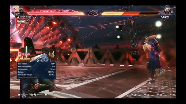 Tekken 8| Steve Fox All Possible Wall To Wall Combos| Arena Underground Stage| By @TK_Babar