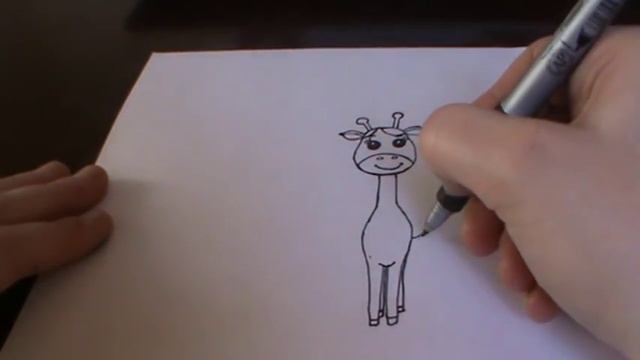 Как рисовать жирафа! Рисуем жирафа поэтапно