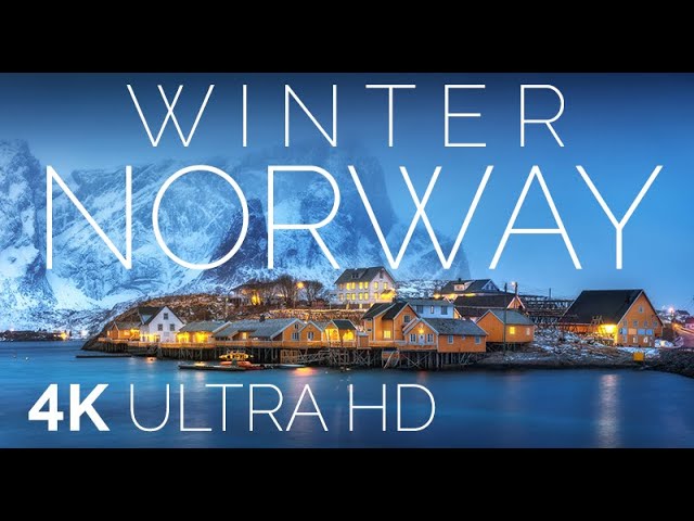 Winter In Norway With Relaxing Music | 4K Relaxation Film