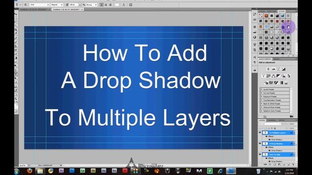 Basic Photoshop, How To Add A Drop Shadow To Multiple Layers And Create New Style