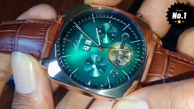 Ailang Watch - Automatic 21 Jewels Chrono &Date Square Swiss Made