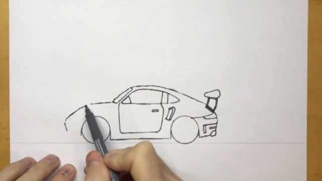 How To Draw A Porsche 911 GT3 RS