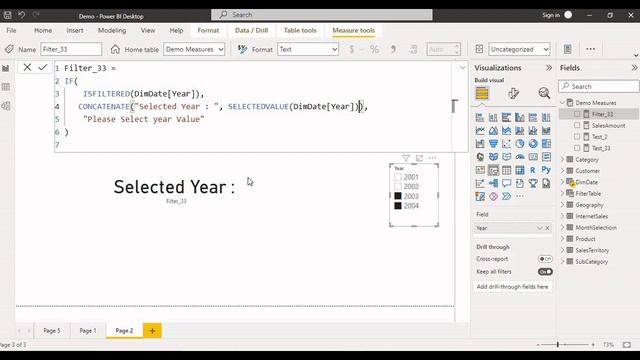 30.How To Use IsFiltered And HasoneValue  Function Power BI || Telugu