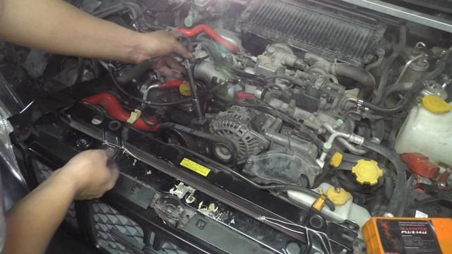 Forester Sf5, установка ремня генератора и насоса ГУР.