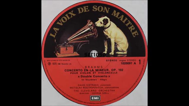 Brahms, Double Concerto , Mstislav Rostropovich ,David Oistrakh , 1stmov