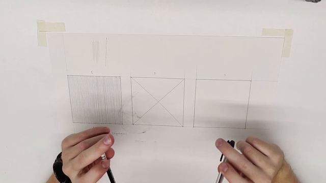 СКЕТЧИНГ. Серия 1. Упражнение 3 квадрата