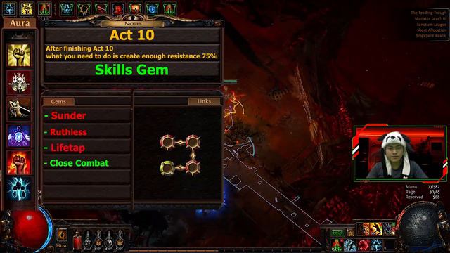 POE 3.20 Leveling Melee Sunder Berserker Build Guide