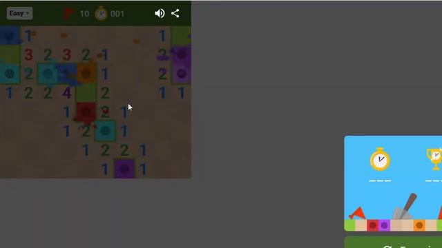Google Minesweeper - Easy - 0:00 :)