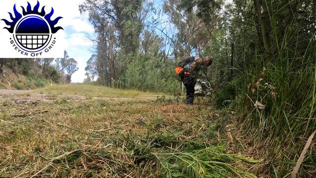 RazorBack Ride On Scrub Cutter Cutting Big Shrubs With Ease