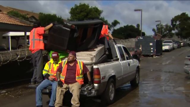 San Diego Storm Damage 11AM | Residents Cleaning Up, Mountain View Flooding, MTS Lines Damaged