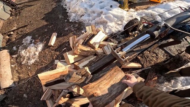 30хв і Купа ДровДровокол по простому ДРОВА НА ЗИМУ?Саморобний ДРОВОКОЛ