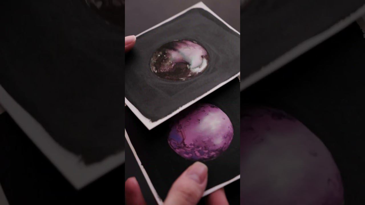 Акварельная Луна✨#рисунок #творчество #акварель #луна #художник #art #watercolor #drawing #moonart