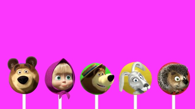 Masha And The Bear Lollipop Finger Family - Nursery Rhymes For Children - Daddy Finger Rhyme