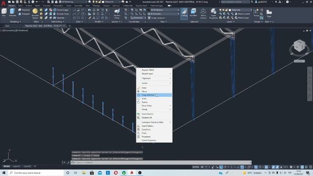 “DISEÑO ESTRUCTURAL DE UN GALPON O NAVE INDUSTRIAL EN 3D -AUTOCAD“