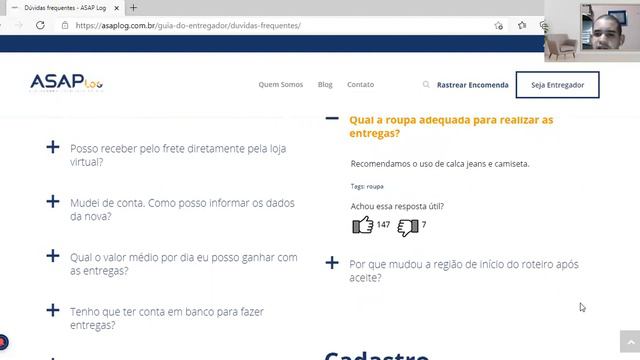 DÚVIDAS FREQUENTES DA ASAP LOG