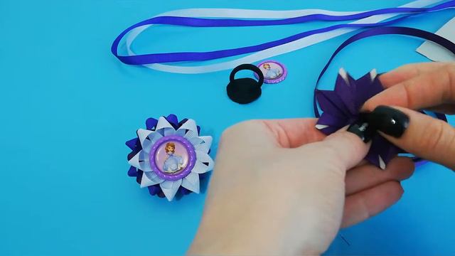 DIY|Резинки канзаши |Резинки принцесса София |Мастер класс
