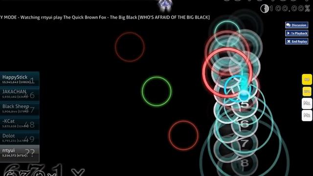 [OSU!] MOST INSANE PLAY IN THE WORLD! 100% ACCURACY The Quick Brown Fox - The Big Black