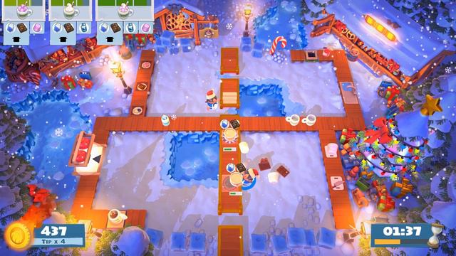Overcooked 2 - Level 1-3 Christmas DLC | Solo World Record : 969 (outdated)