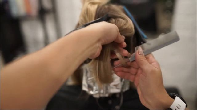 Коррекция цвета через Аиртач. Тотал блонд при помощи аиртач