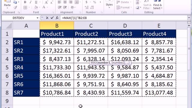 Excel Magic Trick 860: MAX & MIN Across Multiple Sheets Using Rectangular Range 3-D Cell Reference
