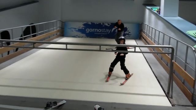 Горные лыжи.  Горностай.