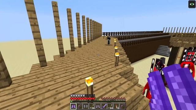 НУБ И ДЕВУШКА ПРО ПРОТИВ СТРАШНЫЕ ЯМЫ МОНСТРОВ В МАЙНКРАФТ! Спикермен и Скибиди туалет коп