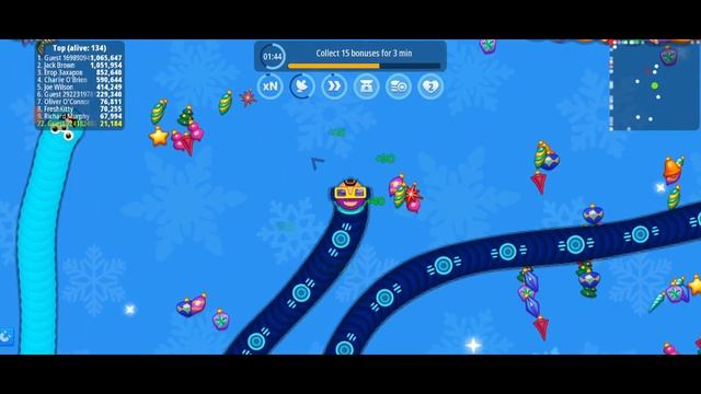 NEW Games2023 Worm Hunt Battle Arena #achhasiladiya#✅BİGGEST SNAKE TOP 03? Slither Snake Online