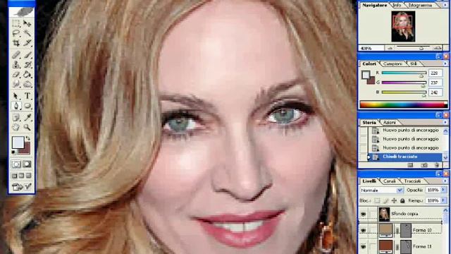 Tutorial Pen Tool Photoshop Madonna (italiano)