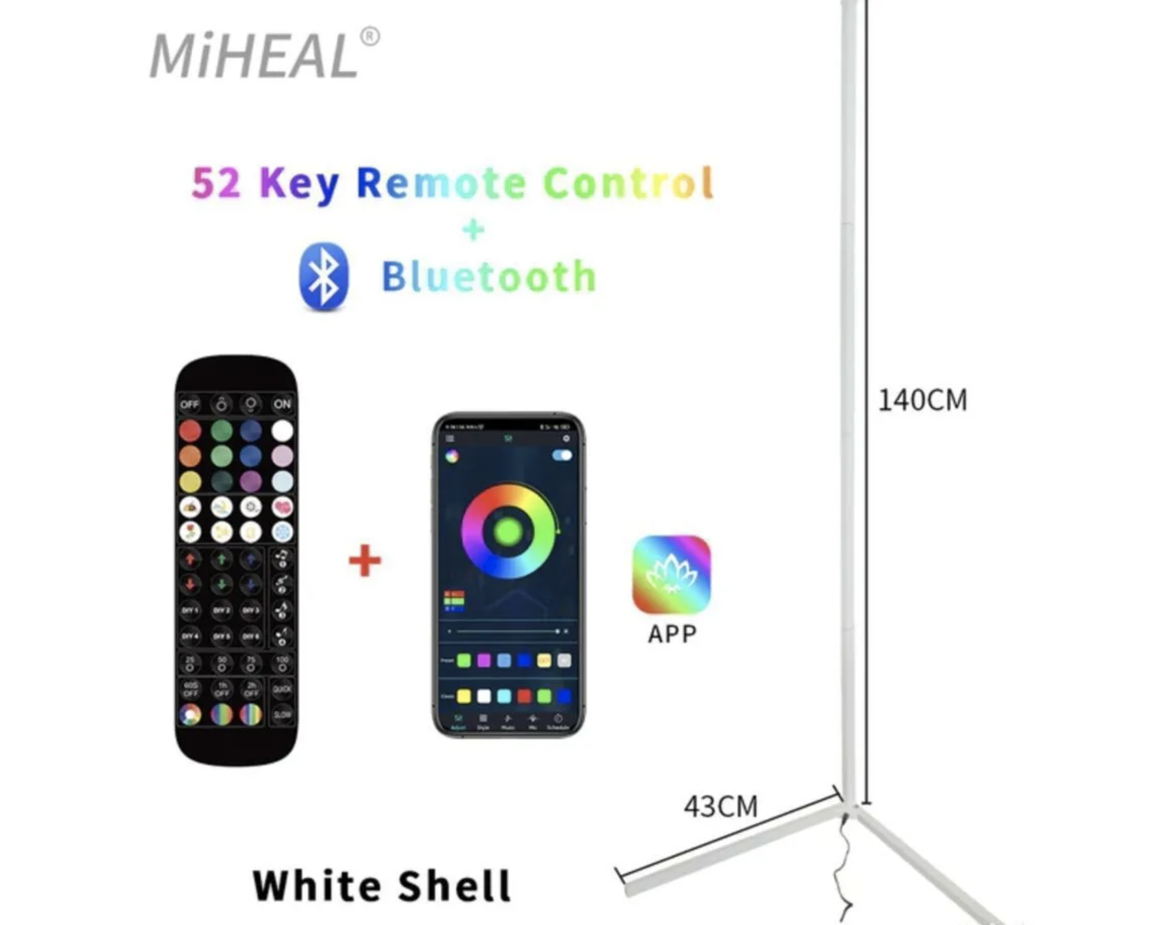 Скандинавский свет RGB 140 см пульт + приложение 23021074