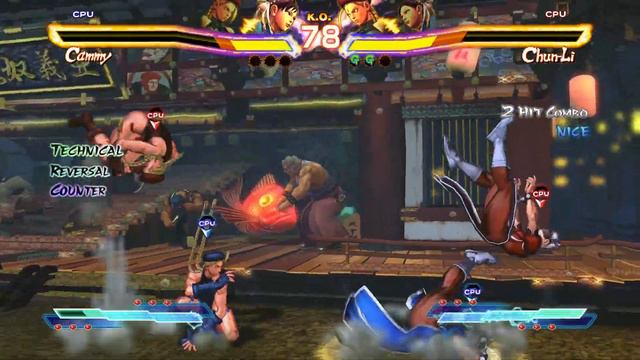 Chun-Li & Cammy Mirror Match! Amazing CPU Skirmish!