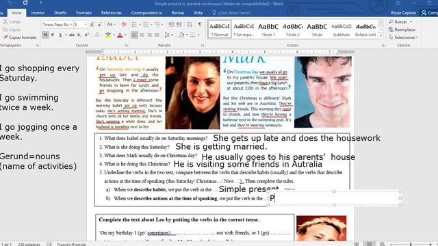 S.P.  Vs P. C.  Checking Homework  - Part 1