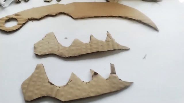 сделать керамбит Gold из картона #stendoff2 #стнадофф2