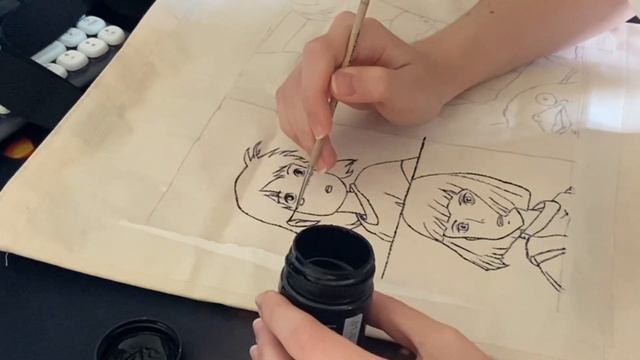 Роспись шоппера часть 2 | No Talking | Music | #drawing #studywithme