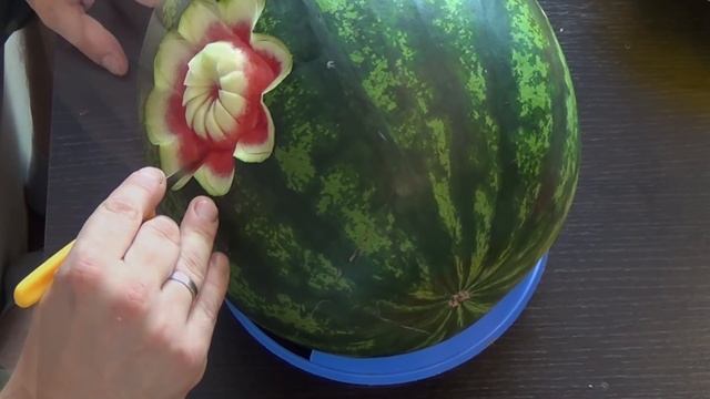 #152 How To Carve Very Subtle Watermelon With Simple Pattern/ Jak Wyrzeźbić Arbuz Z Prostym Wzorem