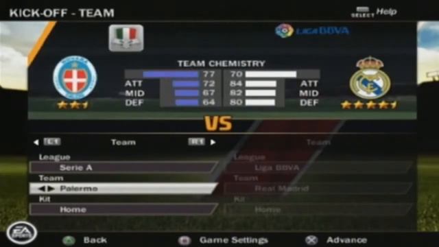 FIFA 12 PS2 Menu, Teams And Extras HD