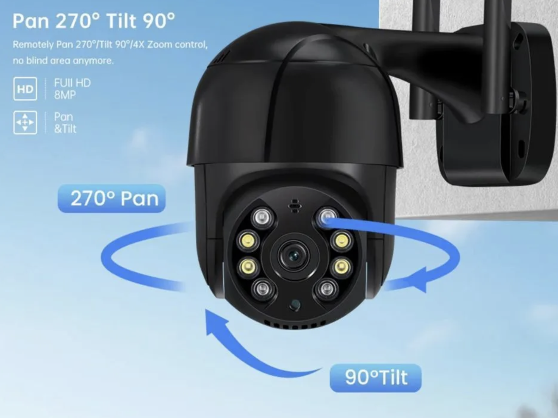 Поворотная IP-камера 8MP 4K Wi-Fi Ultra HD 23021060