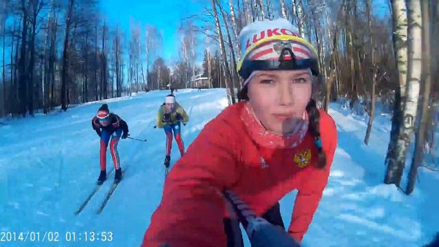 Ski Training On Pargolovo City