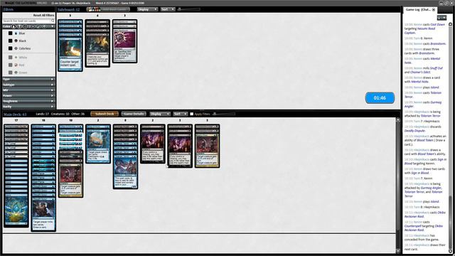 MTG PAUPER - DIMIR TERROR Vs B BURN