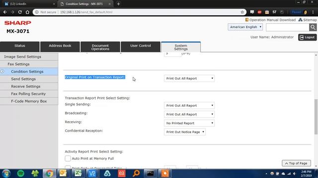 How To Enable Fax Confirmation Page On Sharp Copier