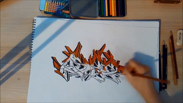 Graffiti Art Wildstyle Speed Drawing Met Potlood  [Esther Noordzij]