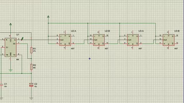 Contador Crescente / Decrescente Com Flip Flop No Proteus.